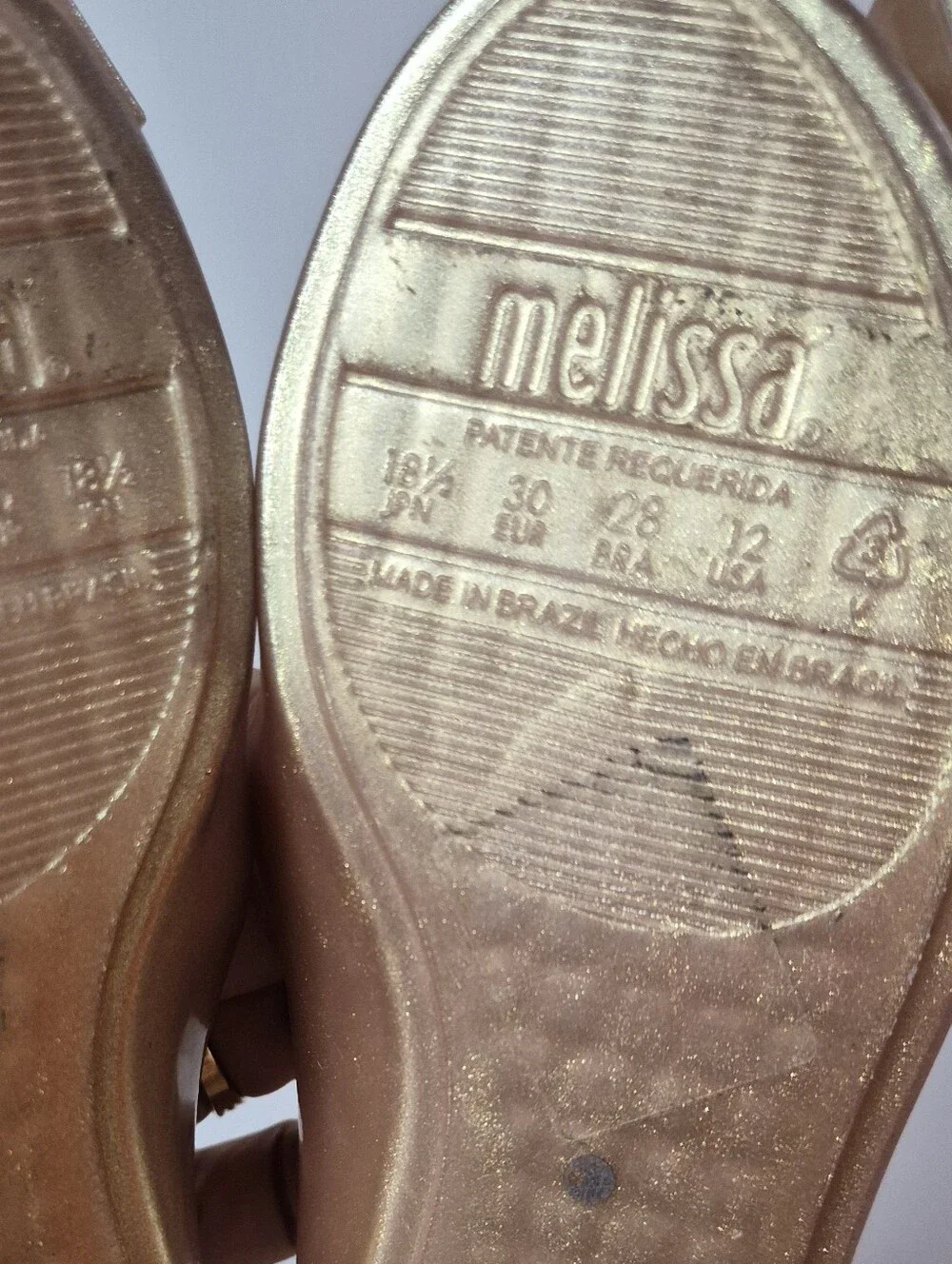 Melissa Rose Gold Bow Ballet Flats